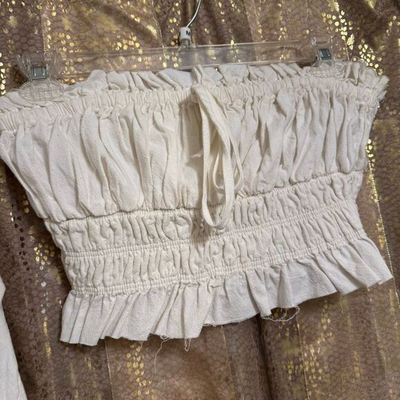 Free People Ivory All The Things Tube Top Midi Skirt Set Medium - Picture 4 of 11